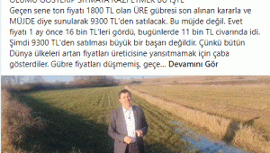 Gübre fiyatları yüzde 417 arttı