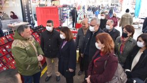 Helvacıoğlu'ndan pazarcı esnafına ziyaret