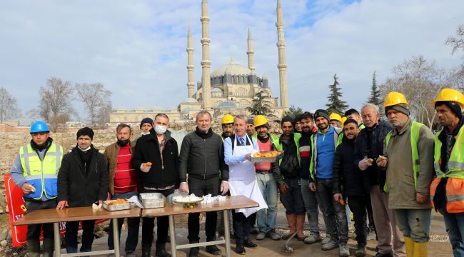 İşçilere lokma ikramı