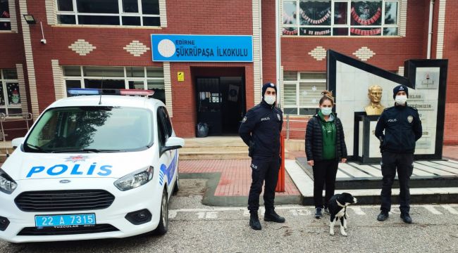 Kaybolan köpek polis ekiplerince bulundu
