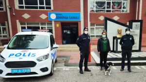 Kaybolan köpek polis ekiplerince bulundu