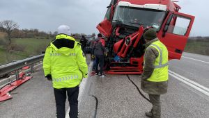 Sınır kapısı yolunda kaza