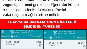 Trende ulaşım krizi yaşanıyor