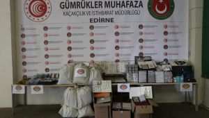 Ele geçirilen kaçak eşyalar sergilendi