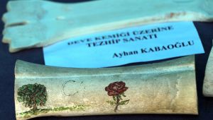Sanat eserine dönüşen deve kemiği