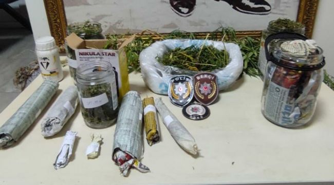 3 kilo 178 gram esrar ele geçirildi