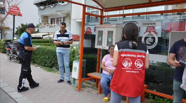 Ekiplerden ‘Kadına El Kalkmaz’ farkındalığı