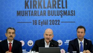 İçişleri Bakanı Soylu, muhtarlarla buluştu
