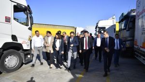 Vali Kırbıyık, tır parkını inceledi