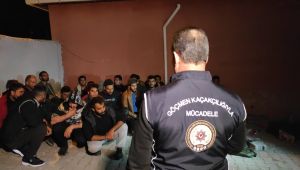 Bir evde 29 düzensiz göçmen yakalandı