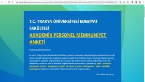 Edebiyat fakültesi kalite yönetimi anketleri erişime açıldı