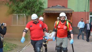 Üniversitede yangın ve deprem tatbikatı
