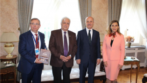 YÖK Başkanı Özvar’dan Bükreş Türk büyükelçiliğini ziyaret