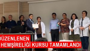 Acil bakım hemşireliği kursu tamamlandı