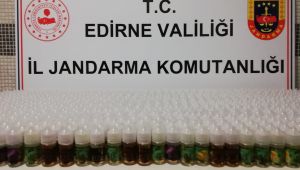 Keşan’da 980 şişe sigara likidi ele geçirildi
