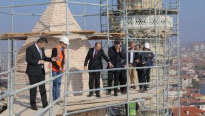 Selimiye Camisi'nde restorasyon sürüyor