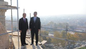 Vali ve başkan Selimiye restorasyonunu inceledi