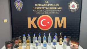 26 litre gümrük kaçağı içki ele geçirildi