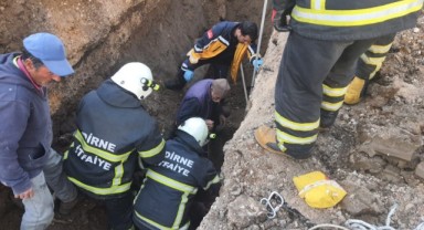 Toprak altında kalan işçi kurtarıldı