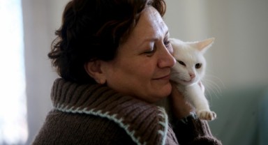 Evinin kapısını sahipsiz kedilere açtı