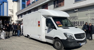 Almanya'daki gurbetçilerin yardımları Türkiye'ye getirildi