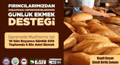 Fırıncılardan depremzedelere anlamlı destek