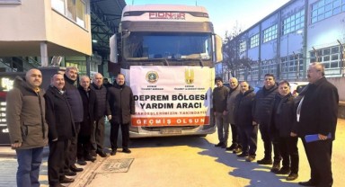 Yardım tırı dualarla uğurlandı