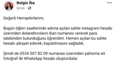 İl Başkanı İba’dan sahte hesap uyarısı