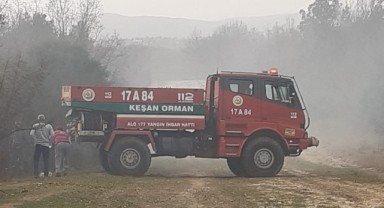 Keşan'da çıkan orman yangını söndürüldü