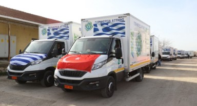 Komşunun deprem yardımı Edirne'ye ulaştı