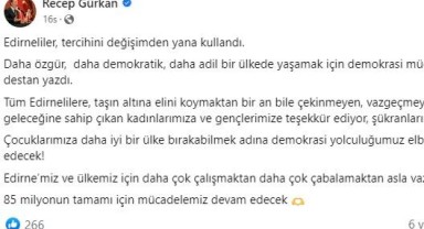 ‘Edirneliler tercihini değişimden yana kullandı’