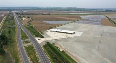İpsala'da tır parkında çalışmalarında sona gelindi