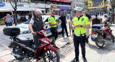 Saraçlar Caddesi'nde trafik denetimi