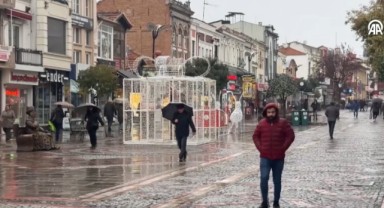 Edirne’de sağanak yağış