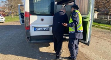 Jandarma okul servislerini denetledi