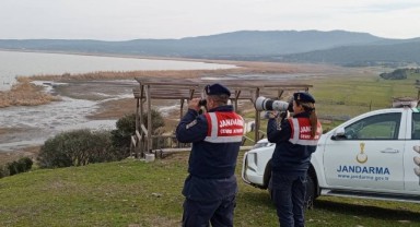 Gala Gölünde jandarma gözlemi