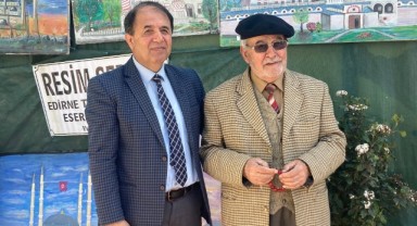 Emekli müezzinden resim sergisi