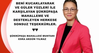 Kadın muhtar adayından teşekkür