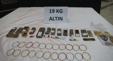 Gümrük kaçağı 19 kilo altın