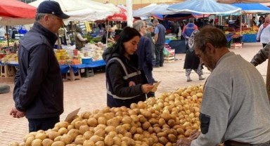 Ticaret Müdürlüğü ekiplerinden pazar denetimi