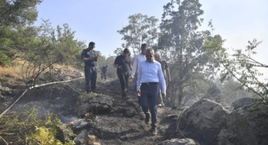 Sezer’den yangın bölgesinde inceleme