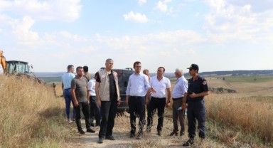 Meriç'teki yangında zarar gören alanda inceleme