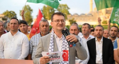 Edirne'de Heniyye suikastı protesto edildi