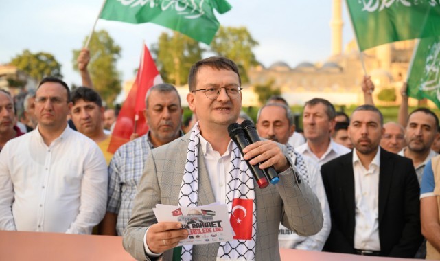 Edirne'de Heniyye suikastı protesto edildi