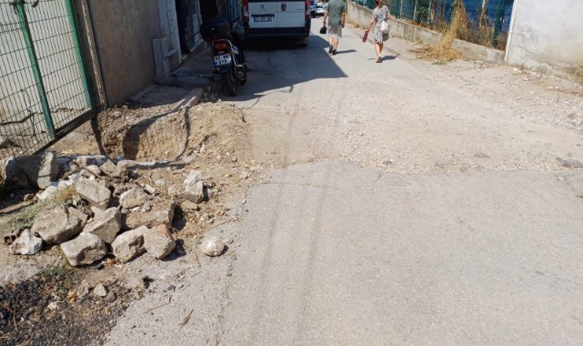 Mahalleliden bozuk yol talebi