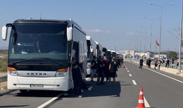 PAOK taraftarları İpsala’dan giriş yaptı