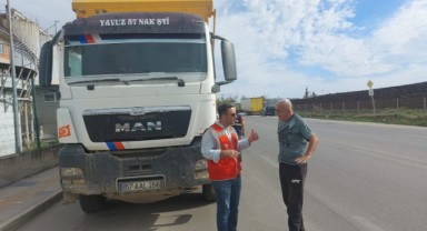 Hafriyat kamyonları denetleniyor