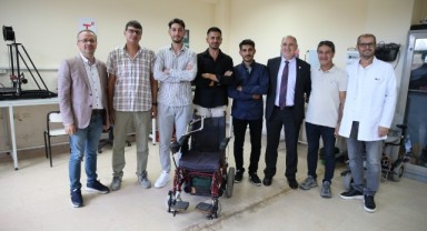 Öğrencilerden teknolojik tekerlekli sandalye