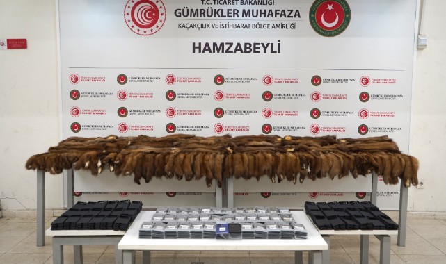 Hamzabeyli’de samur postu ve telefon yakalandı