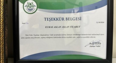 Otomobil bağışlayan Aslan’a plaket